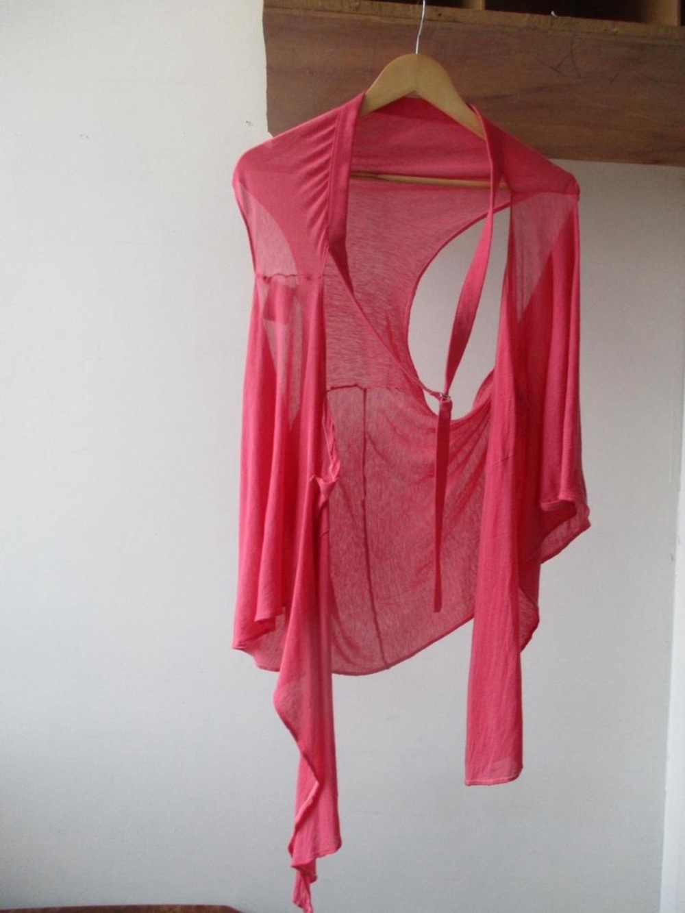 Limi Feu Sheer Open-Front Wrap Top